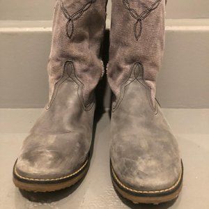 Women's Diesel Grey/Blue slouch cowboy boots